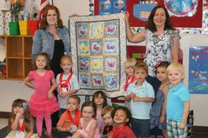 Handprint quilt from the Crayon Kids